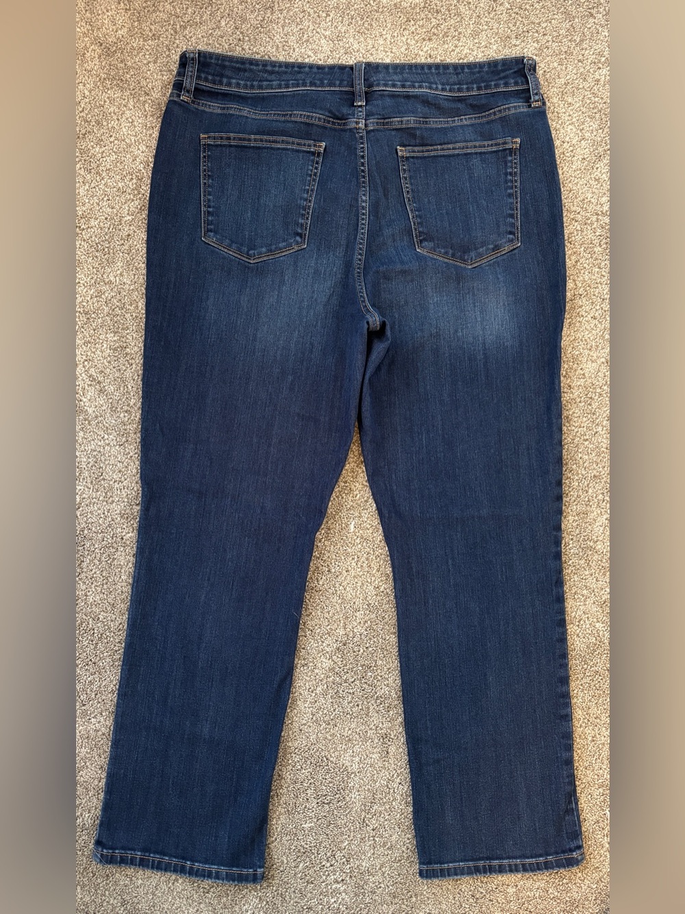 St John’s Bay Women’s Dark Blue Women's Straight-Leg Jeans Size 18 Short - Picture 2 of 7